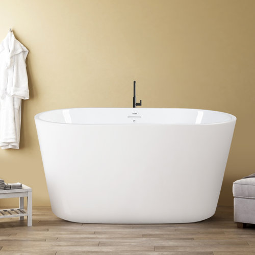 FerdY Bali 47.2'' x 25.6'' Freestanding Soaking Acrylic Bathtub Wayfair